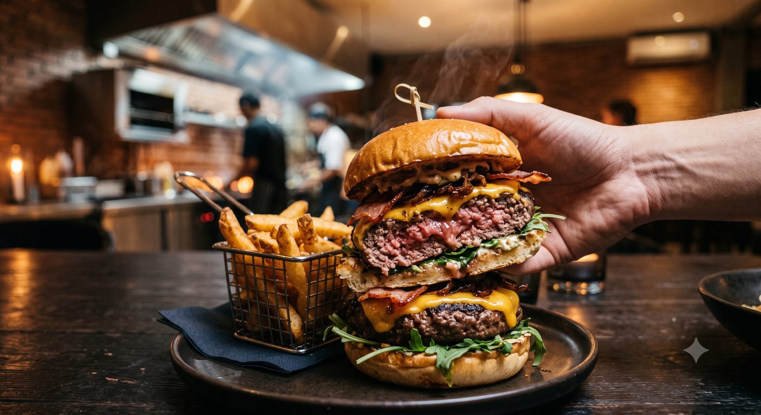 Burger and pasta mystery visit