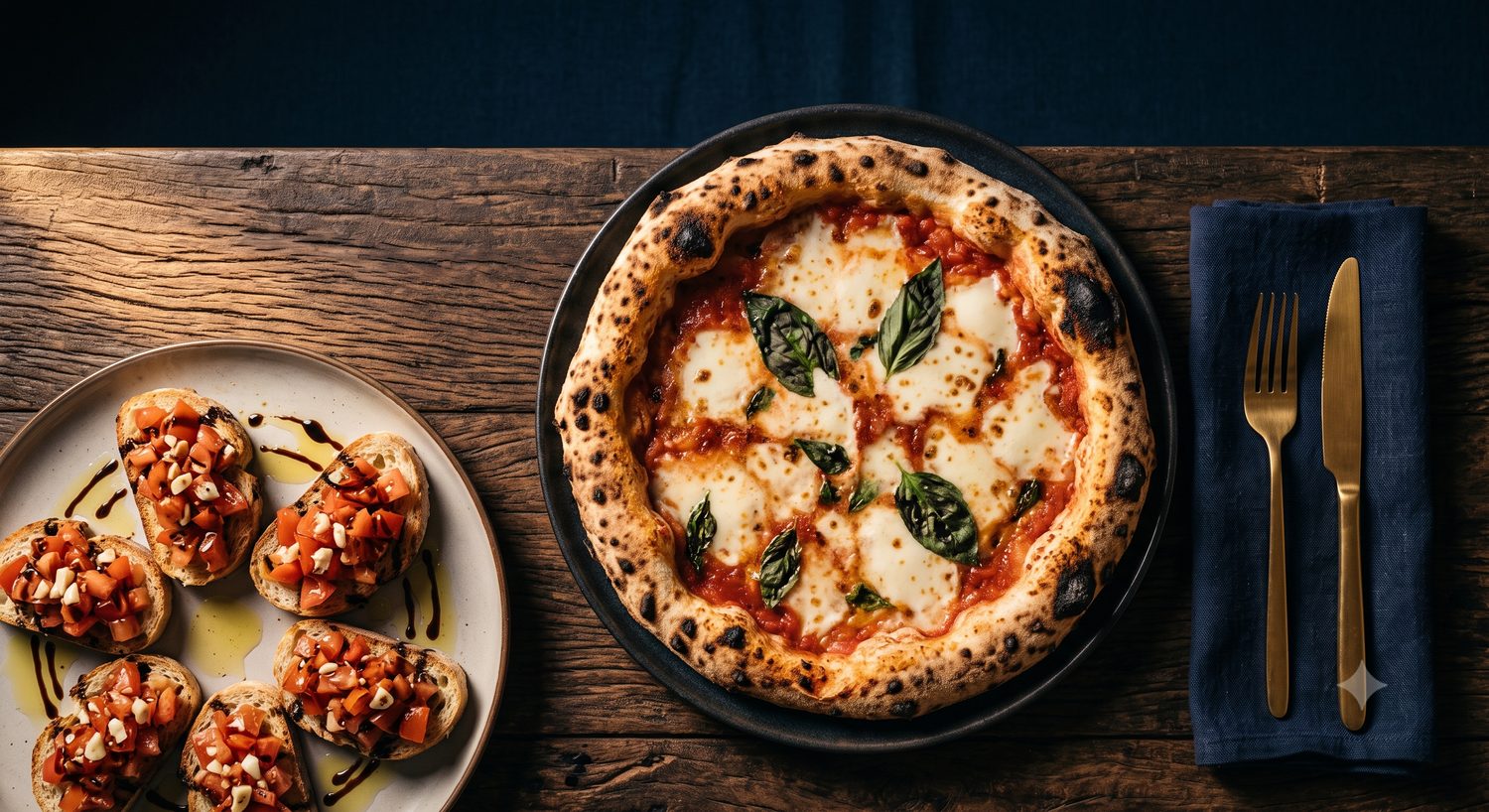 Wood-fired pizza and starters that set the highest bar of the visit.